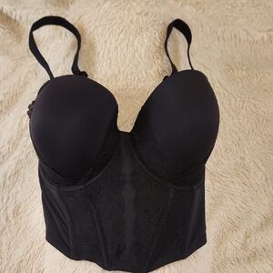 Chic Black Lace Bustier